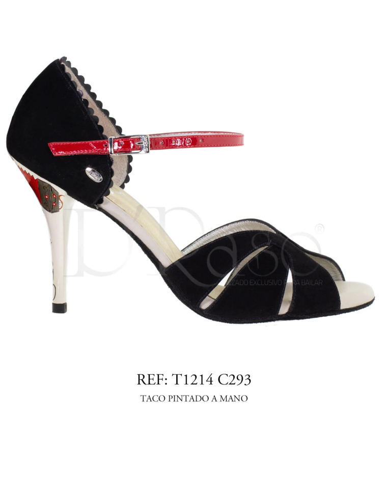 T1214 C293 TACO ARTESANAL / TANGO - SALSA - BACHATA / MUJER (BAJO PEDIDO)