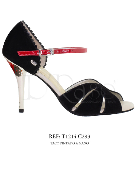 T1214 C293 TACO ARTESANAL / TANGO - SALSA - BACHATA / MUJER (BAJO PEDIDO)