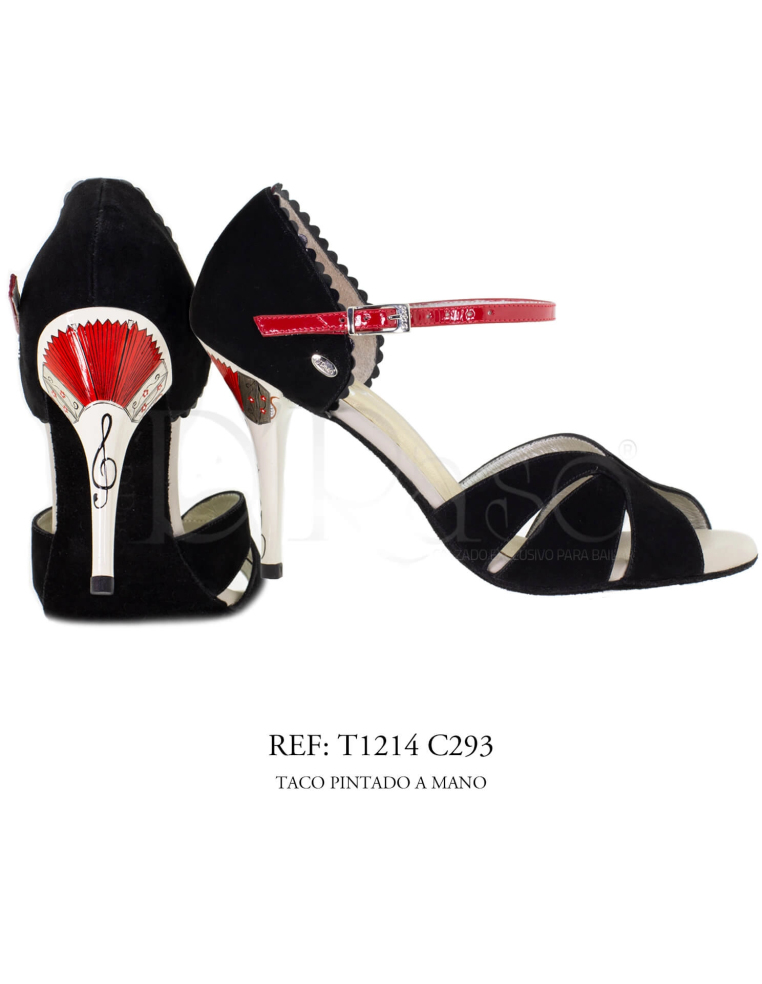 T1214 C293 TACO ARTESANAL / TANGO - SALSA - BACHATA / MUJER (BAJO PEDIDO)